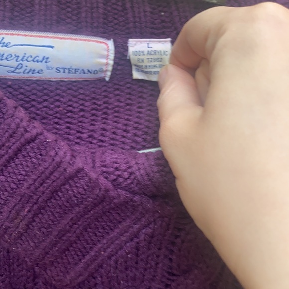 Vintage purple sweater sz. L - Picture 2 of 3